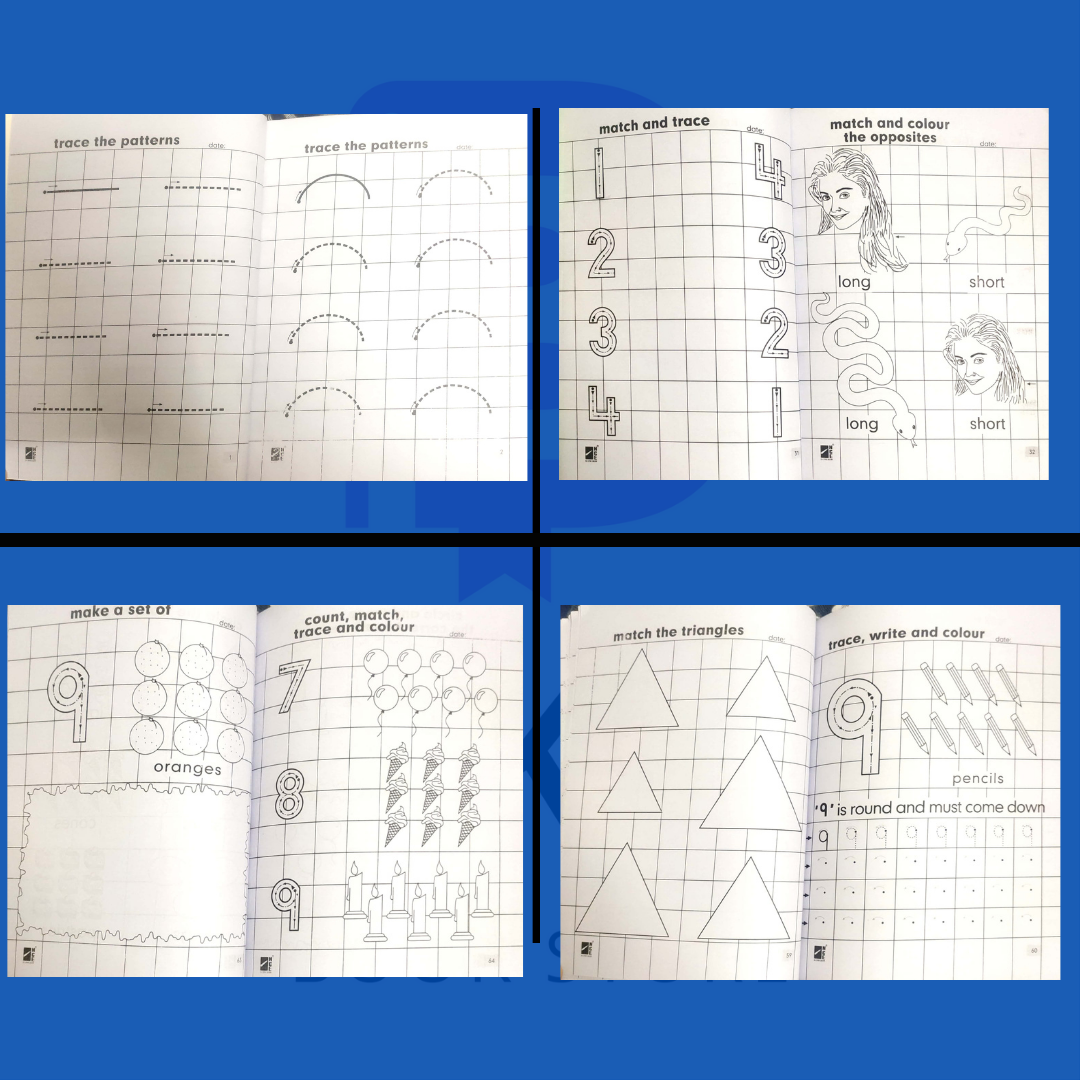 Budget-friendly Nursery Practice Copies (pack of 4)