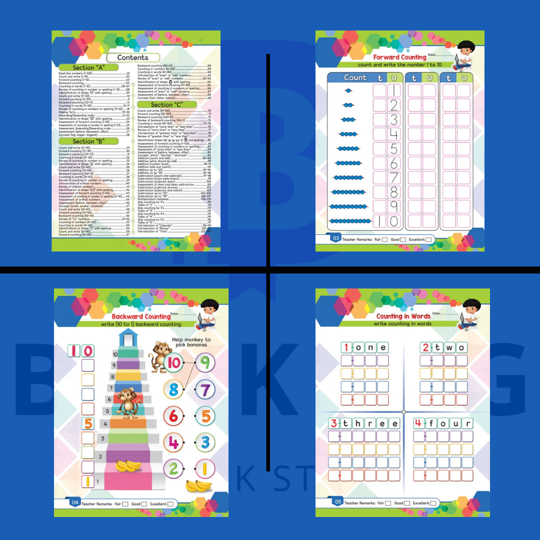 Elite Kindergarten Workbooks (Pack of 3)
