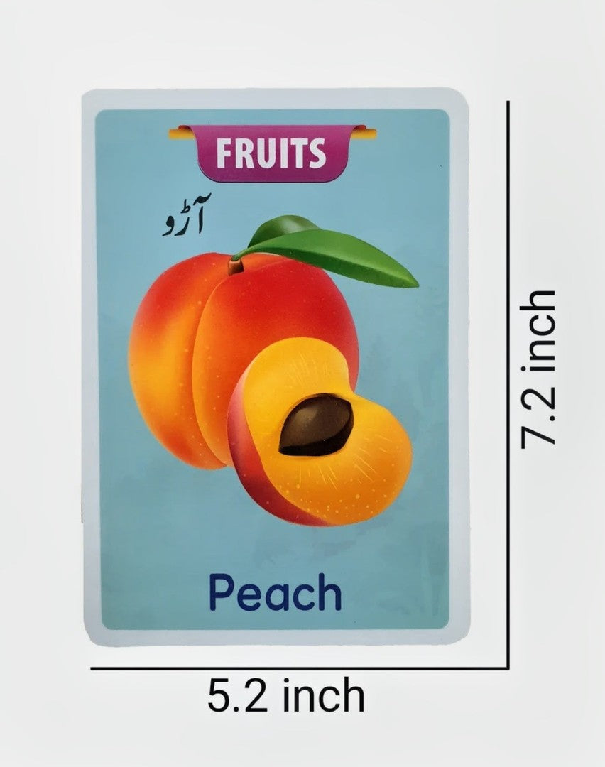 Jumbo Fruits & Vegetable Flash Cards (24 cards) for ages 3+