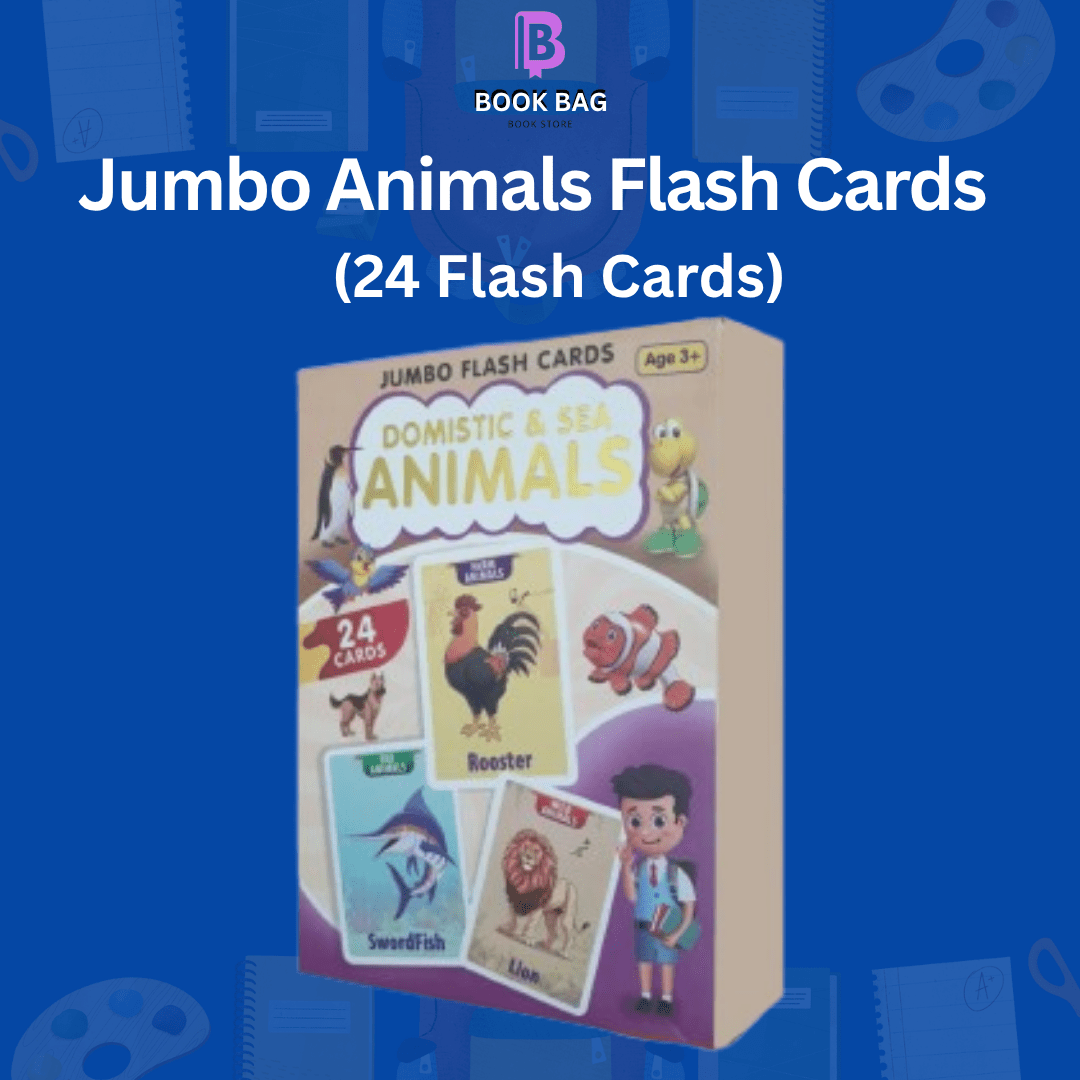 Jumbo Animals Flash Cards (24 cards)