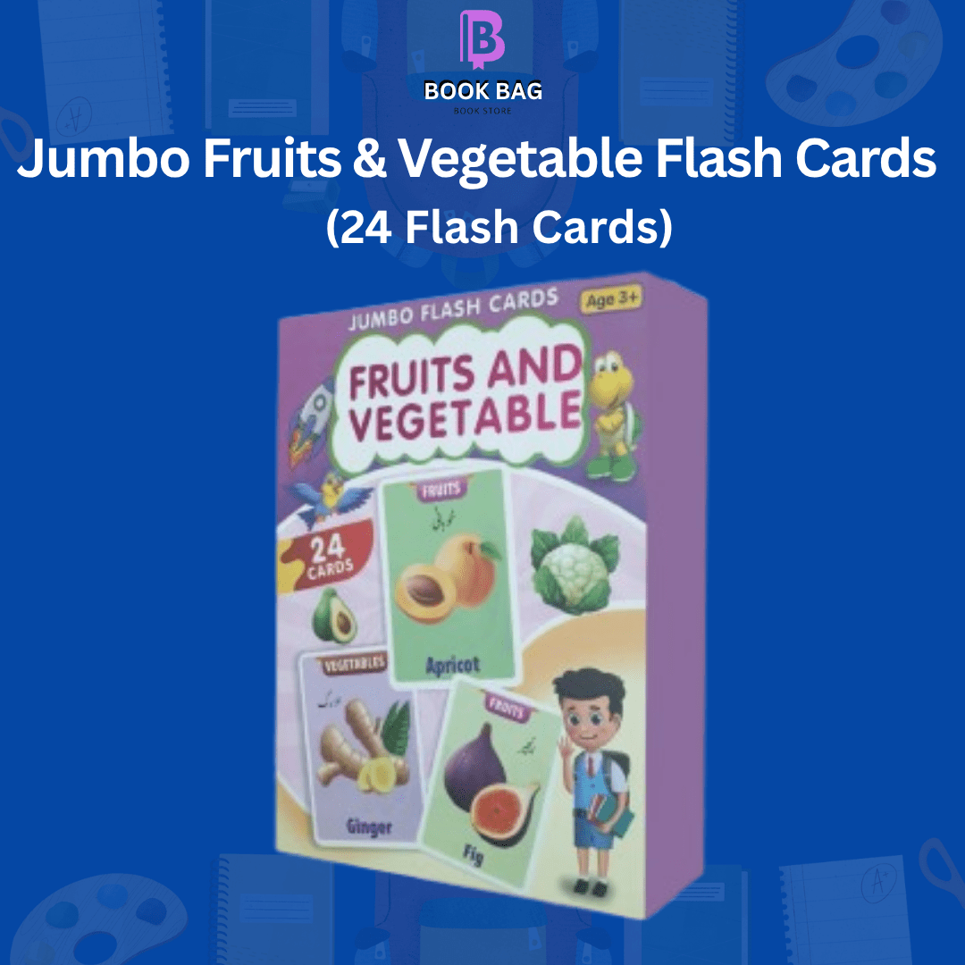 Jumbo Fruits & Vegetable Flash Cards (24 cards) for ages 3+